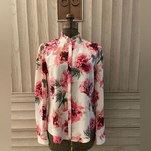 NWT Express Pink Floral Women's Blouse
